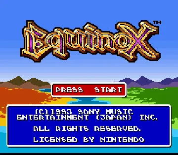 Equinox (Europe) screen shot title